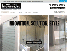 Tablet Screenshot of glassinnovations.com